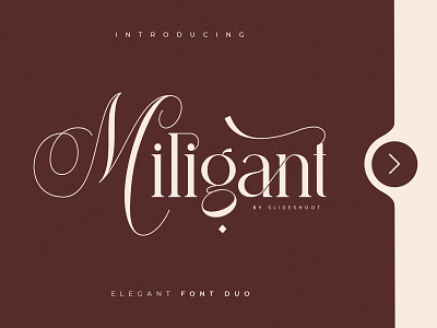 Miligant Font Duo branding caligraphy design fashion font ligature lowercase script serif typeface typography uppercase