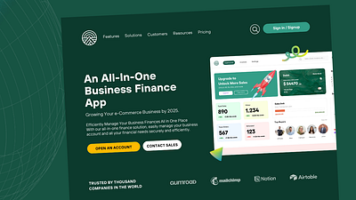 Finance Website Design branding dashboard design finance graphic design green homepagedesign illustration neat photoshop psd design website