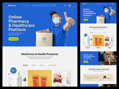 Wecare app ecommerce figma online ui ux