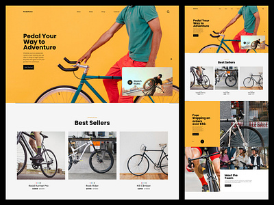 Pedal Pulse app design ecommerce figma ui ux webflow