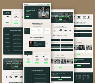 Landing Page Project management landing page project management ui user interface