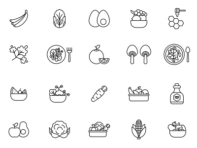 Salad Icons icon set icons download salad salad icon salad vector vector icon