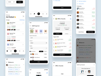 Tricount - Splitting Budget Mobile app black and white clean figma minimal mobile app mobile ui mobile ux money app money spliting money spliting mobile app spliting tricount ui ux