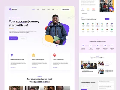 Student Consultancy Website- EduTech course design education graphic design logo online selling technology ui ux