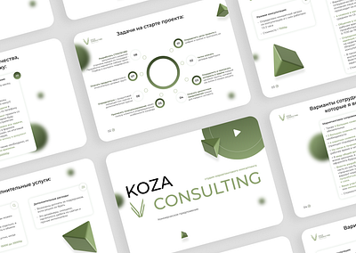 Marketing Agency — Presentation Slides 3d graphic design presentation ui