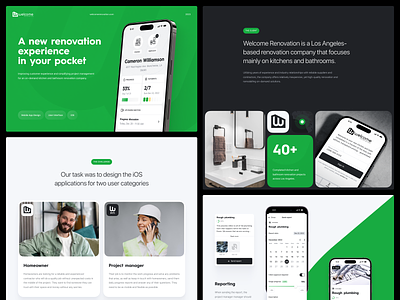 Welcome Renovation • Case Study animation app case illustration ios management minimal mobile pm progress project remodel renovation report research schedule study task ui ux