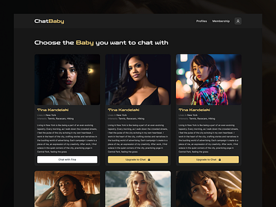 ChatBaby AI. Design concept ai chat ai chatbaby concept girl interface ui user interface ux web web app webdesign