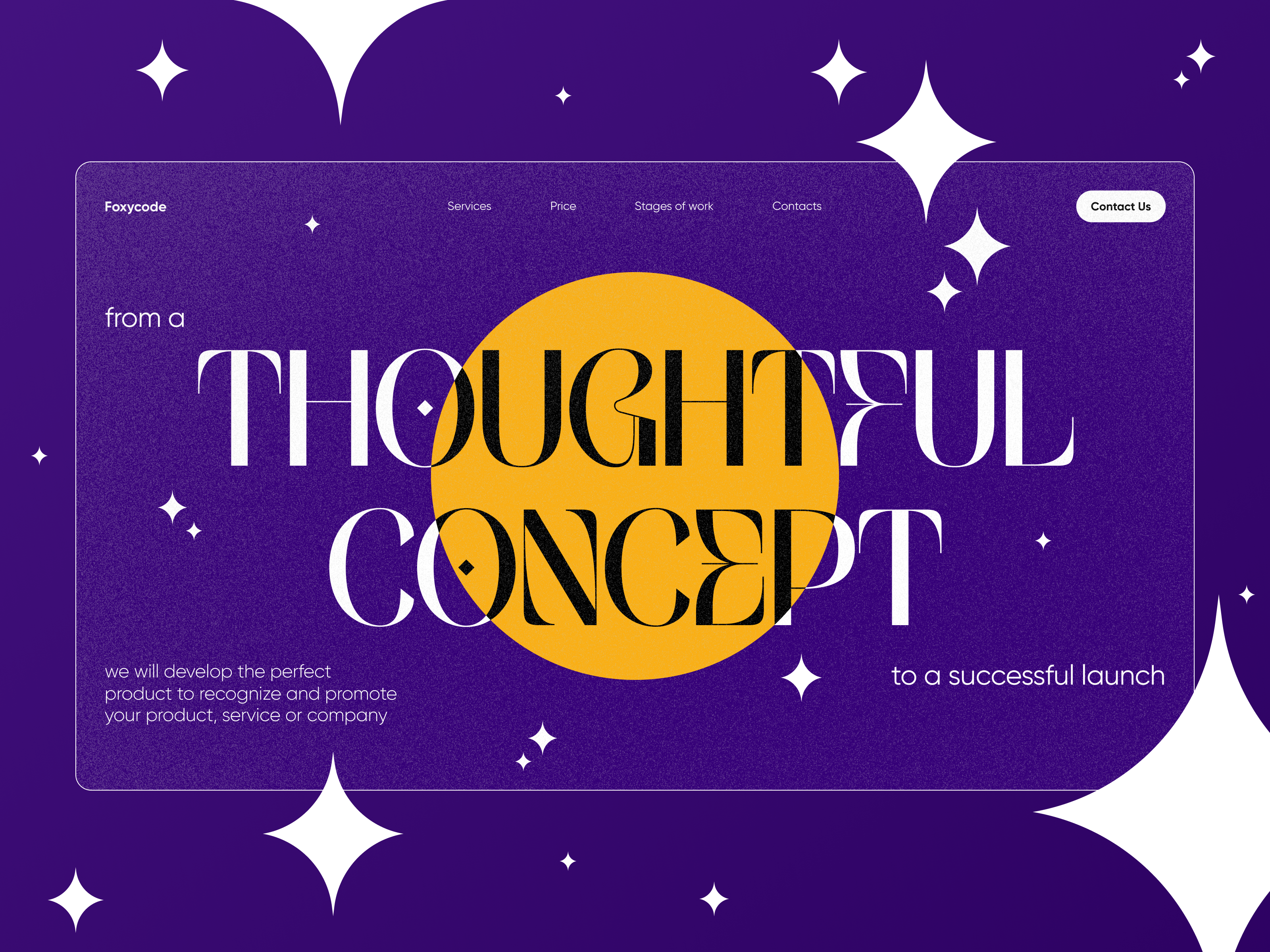 Website for a digital agency in a magical style animation design figma landing page photoshop ui ux web design webdesign