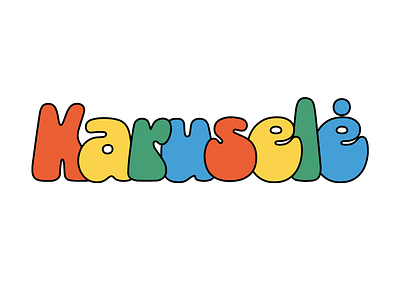 Karuselė (carousel) logo branding carousel design graphic design identity logo minimal playful type typographic logo typography