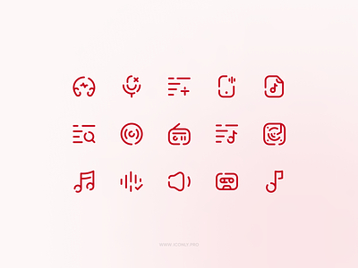 Iconly Pro, Music category! design icon icondesign iconography iconpack icons iconset music song ui