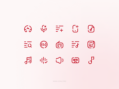 Iconly Pro, Music category! design icon icondesign iconography iconpack icons iconset music song ui