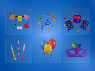 Birthday 3D Icon set 3d 3d icons balloons birthday birthday 3d icon birthday candles birthday decoration birthday icons birthday icons elements birthday illustration blender carnival confetti disco happy birthday happy new year icons illustration new year icons ui