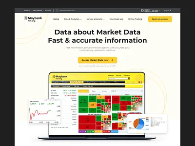 Maybank Kim Eng Stock Information Website bank ui ui design uxui design website website design