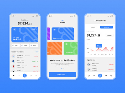 AntiBank Finance Mobile Design ui user interface