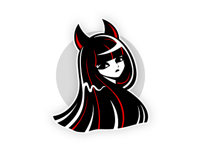 A girl with Anubis ears anubis black hair character character design cute girl design egypt girl icon illustration portrait