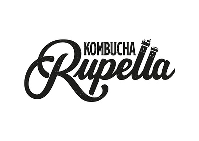 Kombucha Rupella Logo branding graphic design handlettering lettering logo logotype typography