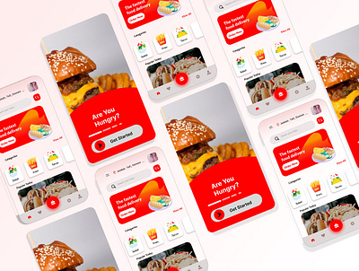 Food delivery app Ux design app designs branding design food delivery graphic design hero section logo mockups motion graphics ui ui ux ui ux designs visual design