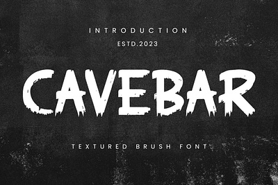 CAVEBAR - TEXTURED BRUSH FONT font