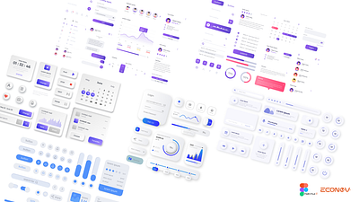 MEGA UI/UX Elements KIT by econev animation branding design econev elements evgheniiconev figma graphic design illustration kit lizzardlab logo ui ux vector