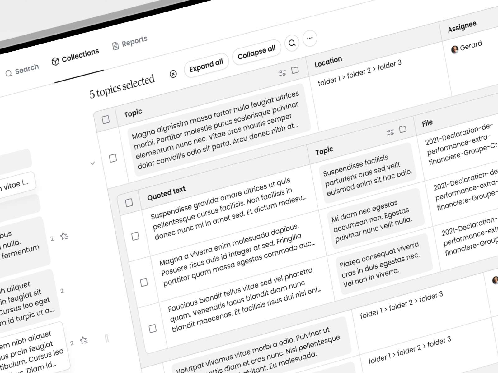 Nested tables UI exploration by Studio Contrast ® on Dribbble