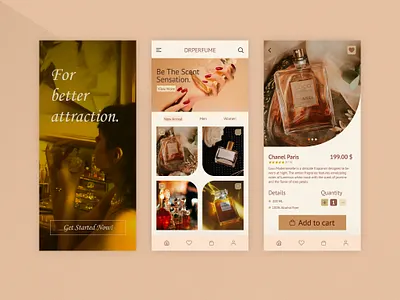 "Dr. Perfume" Application UI branding graphic design ui