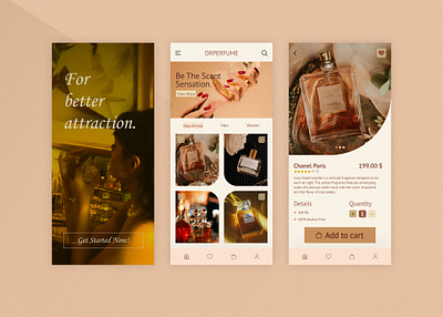 "Dr. Perfume" Application UI branding graphic design ui