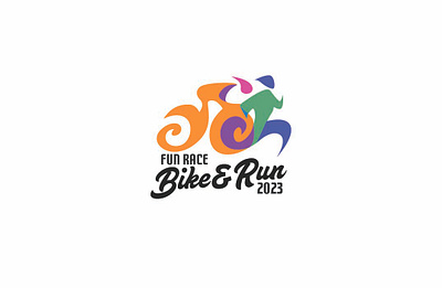 Bike n Run Logo bike logo graphic design illustrator logo logo design running logo vector logo vector logo design