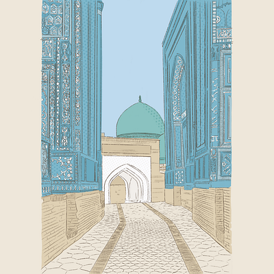 Uzbekistan - Samarkand illustration procreate