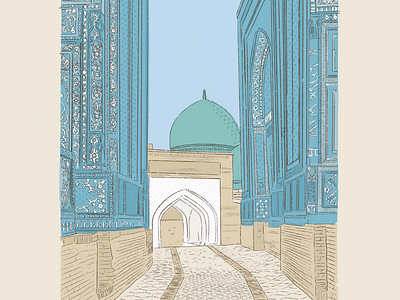 Uzbekistan - Samarkand illustration procreate