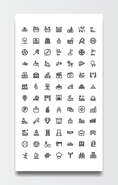 Icons with style Outline / Line design designer graphic design icon icon activity icon building icon design icon designer icon line icon outline icon party icon set icongraphy icons infography line outline