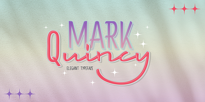 Mark Quincy - Elegant Fashion Font beatiful elegant fashion flower font girl luxury sans serif script woman