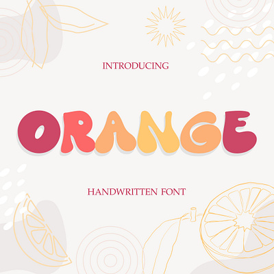 orange font - cute font cute font