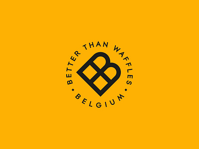 Better than waffles belgian branding design graphic design identity logo mark minimal simple symbol