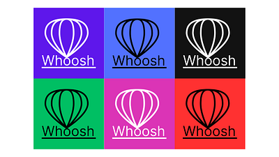 02 Whoosh dailylogochallenge graphic design hotairballoon logo logodesign