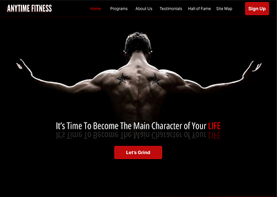 ANYTIME FITNESS Gym Website gym gymwebsite ui ux webdesign