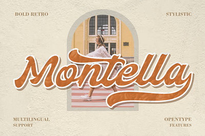 Bold Retro Font - Montella bold branding chunky font groovy handlettering lettering logotype retro script signature vintage