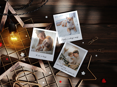 Set of Photo Cards Mockup PSD album card event frame memory mockup photo photography picture polaroid