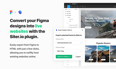 Figma to HTML Website by Siter.io figma figma templates no code website templates