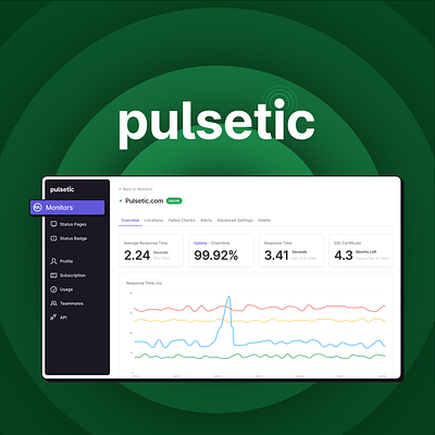 Pulsetic - Free Website Monitoring monitor website