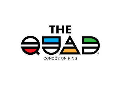 THE QUAD Condos Logo branding design graphic design illustration logo thepoddotme typography