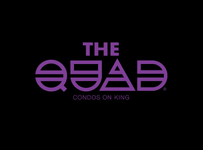 THE QUAD Condos Logo branding design graphic design illustration logo thepoddotme typography vector