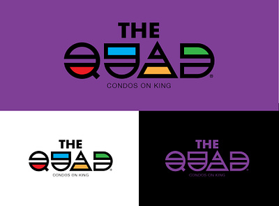 THE QUAD Condos Logo branding design graphic design illustration logo thepoddotme typography vector