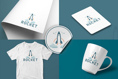 Rocket Logo branding cloud consulting design fly font icon identity illustration logo logotype mark monogram rocket rocket logo rocketship simple space spaceship symbol