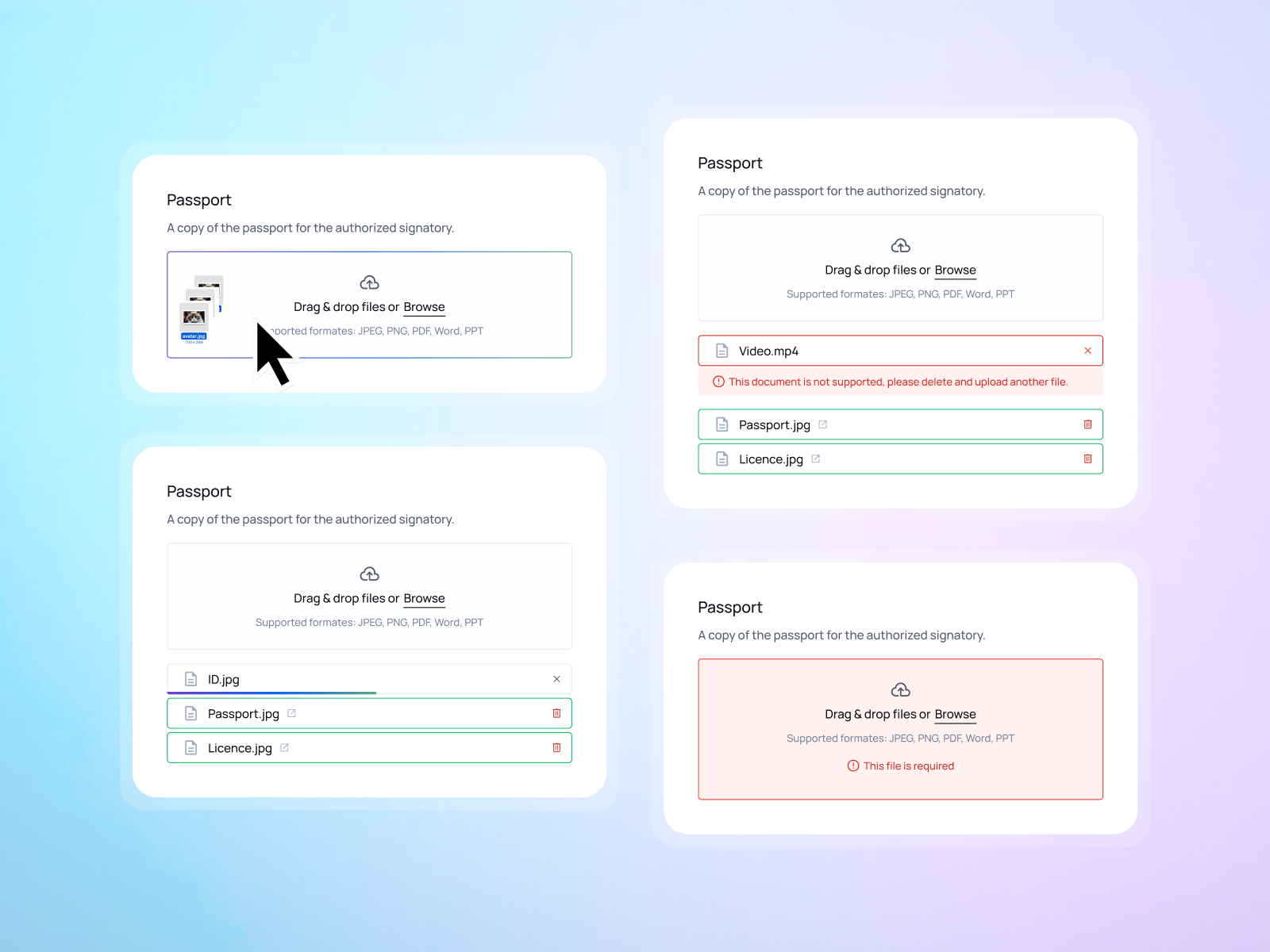 Drag & drop Area - Documents Input Animation UI/UX case study by ...