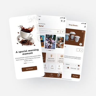 Coffee Mobile App koffee mobile app design mobile app user interface