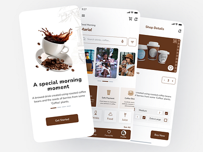 Coffee Mobile App koffee mobile app design mobile app user interface