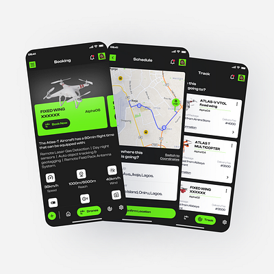 DropIT Drone Logistics Company Mobile App drone logistics mobile app shipping user interface