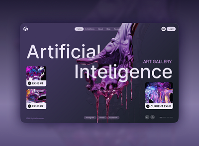 Artificial Intelligence Museum Concept ai artificial intelligence design figma interface midjourney ui website