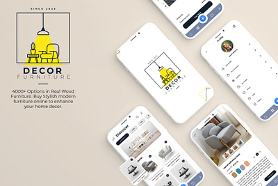 Furniture App Design UI (DECOR) ecommerce figma furniture app kit mobile app mobile ui shop app shopping app store app ui
