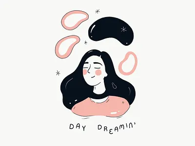 Day Dreaming day dream doodle dream girl illustration thoughts